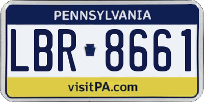 PA license plate LBR8661