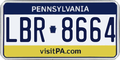 PA license plate LBR8664