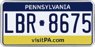 PA license plate LBR8675
