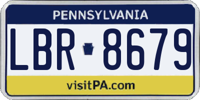 PA license plate LBR8679
