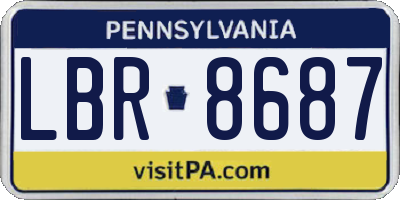 PA license plate LBR8687