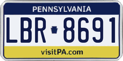 PA license plate LBR8691