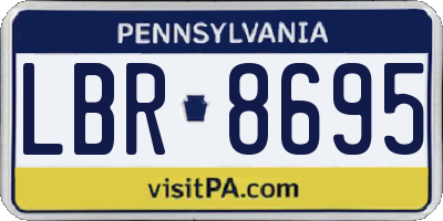 PA license plate LBR8695