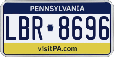 PA license plate LBR8696