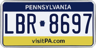 PA license plate LBR8697