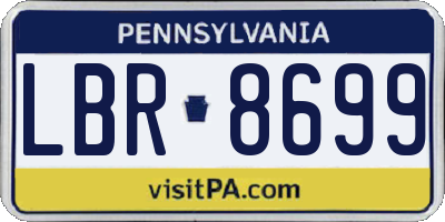 PA license plate LBR8699