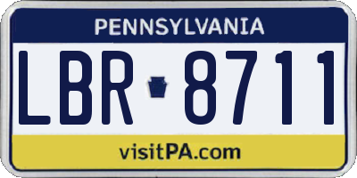 PA license plate LBR8711