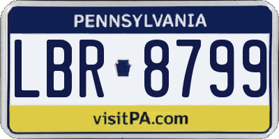 PA license plate LBR8799