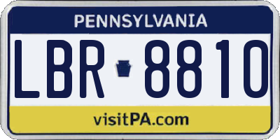 PA license plate LBR8810