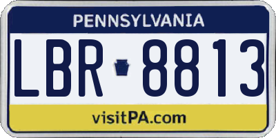 PA license plate LBR8813