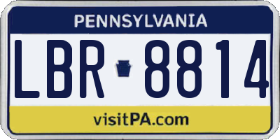 PA license plate LBR8814