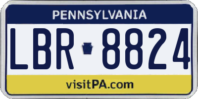 PA license plate LBR8824