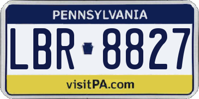 PA license plate LBR8827