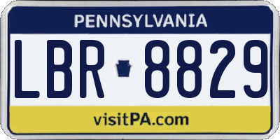 PA license plate LBR8829