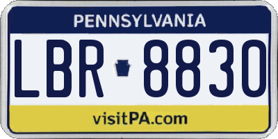 PA license plate LBR8830