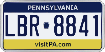 PA license plate LBR8841