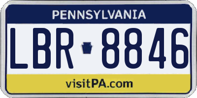 PA license plate LBR8846