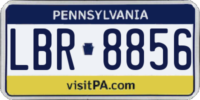 PA license plate LBR8856