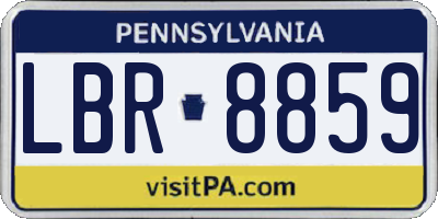 PA license plate LBR8859