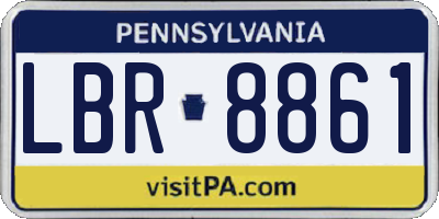 PA license plate LBR8861