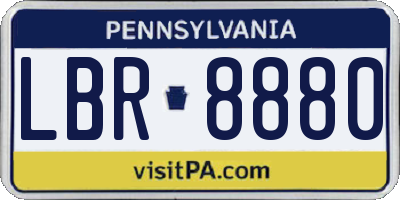 PA license plate LBR8880