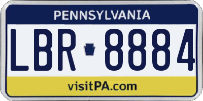 PA license plate LBR8884