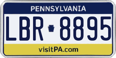 PA license plate LBR8895