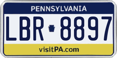 PA license plate LBR8897
