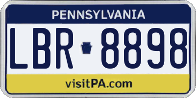 PA license plate LBR8898