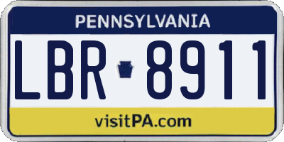 PA license plate LBR8911
