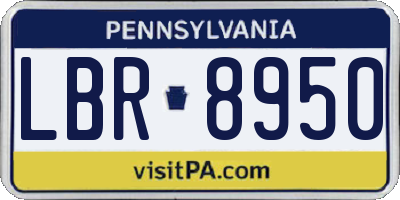 PA license plate LBR8950