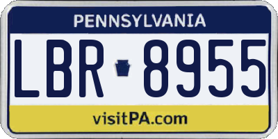 PA license plate LBR8955