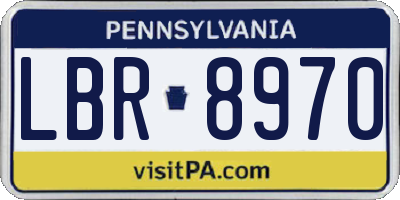 PA license plate LBR8970