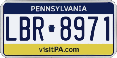 PA license plate LBR8971