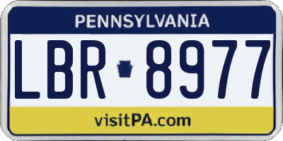 PA license plate LBR8977