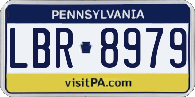 PA license plate LBR8979