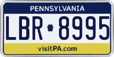 PA license plate LBR8995