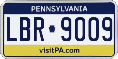 PA license plate LBR9009