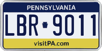 PA license plate LBR9011