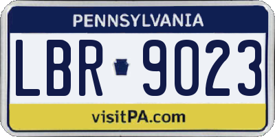 PA license plate LBR9023