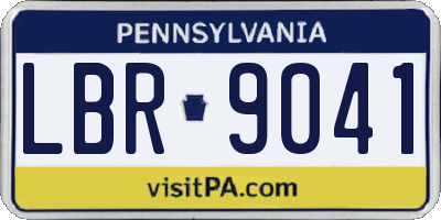 PA license plate LBR9041