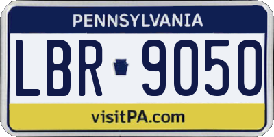 PA license plate LBR9050