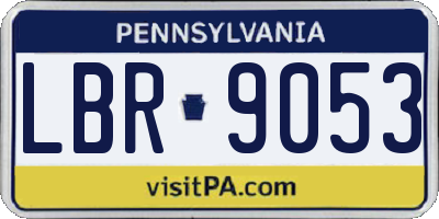 PA license plate LBR9053