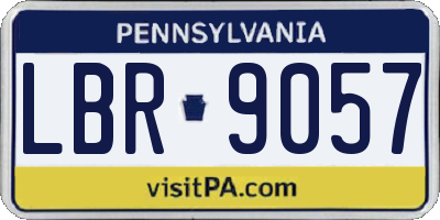 PA license plate LBR9057
