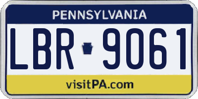 PA license plate LBR9061