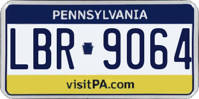 PA license plate LBR9064