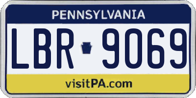 PA license plate LBR9069