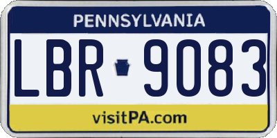 PA license plate LBR9083