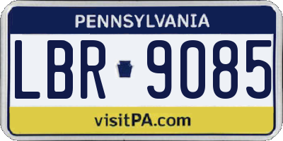PA license plate LBR9085