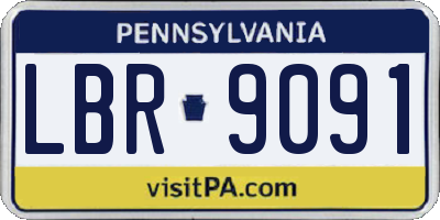 PA license plate LBR9091